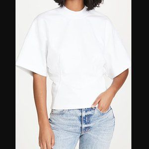 Alexanderwang.t white corset tee, size L - NWT